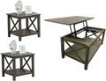 Lift Top Coffee Table and End Table Set, End Tables Living Room Set of 2 with Coffee Table (Olive Grey)