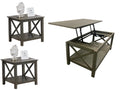 Lift Top Coffee Table and End Table Set, End Tables Living Room Set of 2 with Coffee Table (Black)