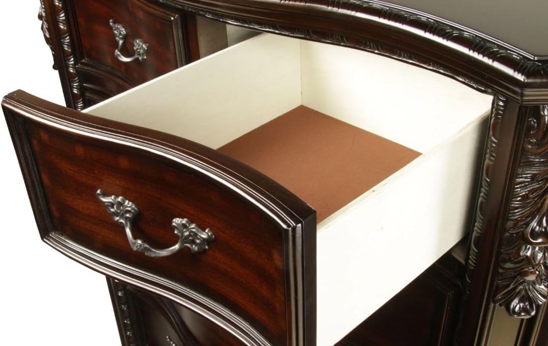 Traditional Style Antique Cherry Finish Solid Wood Nightstand (Nightstand)