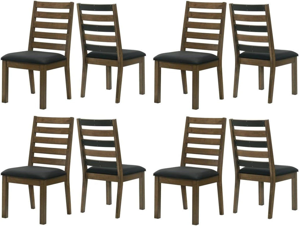 Dining Chairs Set of 8, Dining Room Chairs with Solid Wood Legs, Kitchen Chairs with Cushion (Style2, Set of 8)