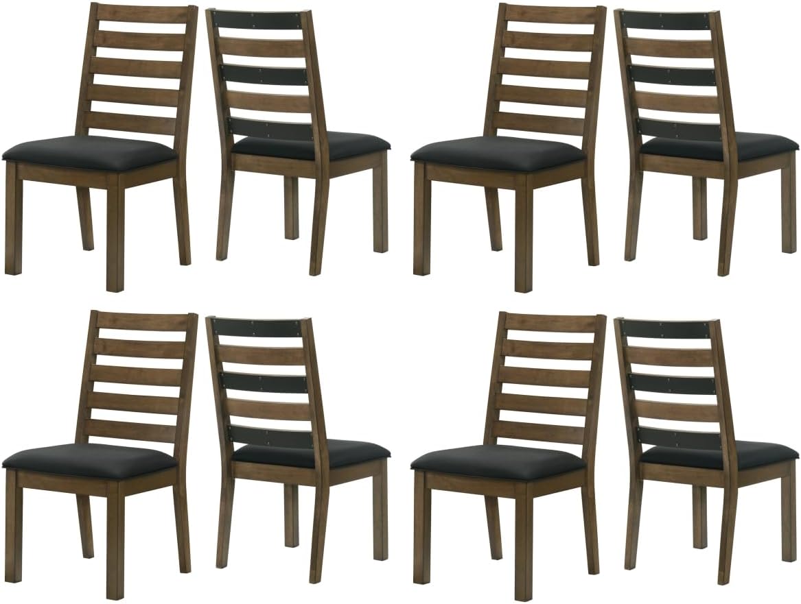 Dining Chairs Set of 8, Dining Room Chairs with Solid Wood Legs, Kitchen Chairs with Cushion (Style2, Set of 8)