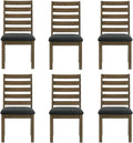 Dining Chairs Set of 6, Dining Room Chairs with Solid Wood Legs, Kitchen Chairs with Cushion (Style2, Set of 6)