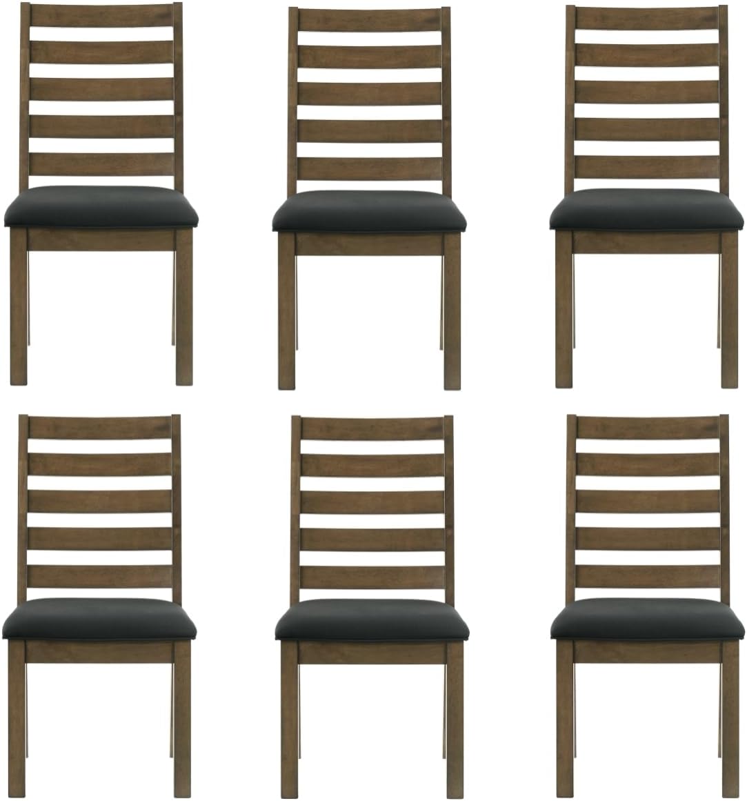 Dining Chairs Set of 6, Dining Room Chairs with Solid Wood Legs, Kitchen Chairs with Cushion (Style2, Set of 6)