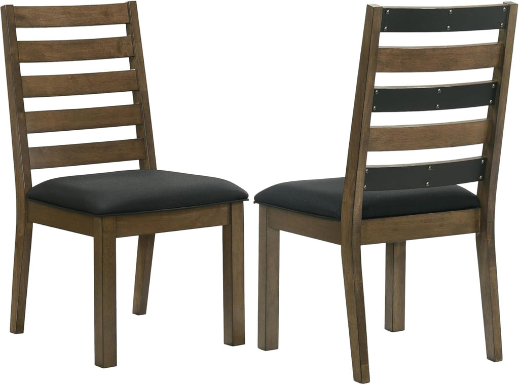 Dining Chairs Set of 2, Dining Room Chairs with Solid Wood Legs, Kitchen Chairs with Cushion (Style2, Set of 2)