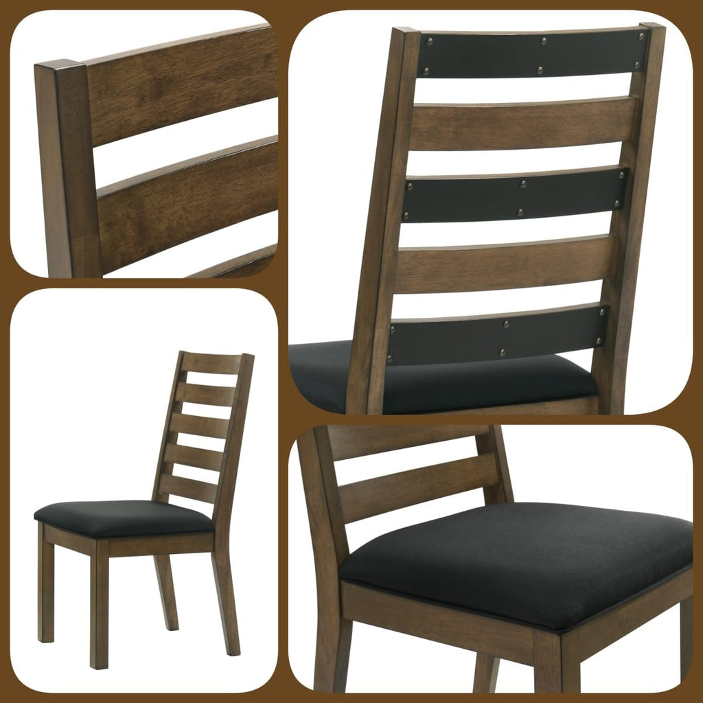 Dining Chairs Set of 2, Dining Room Chairs with Solid Wood Legs, Kitchen Chairs with Cushion (Style2, Set of 2)