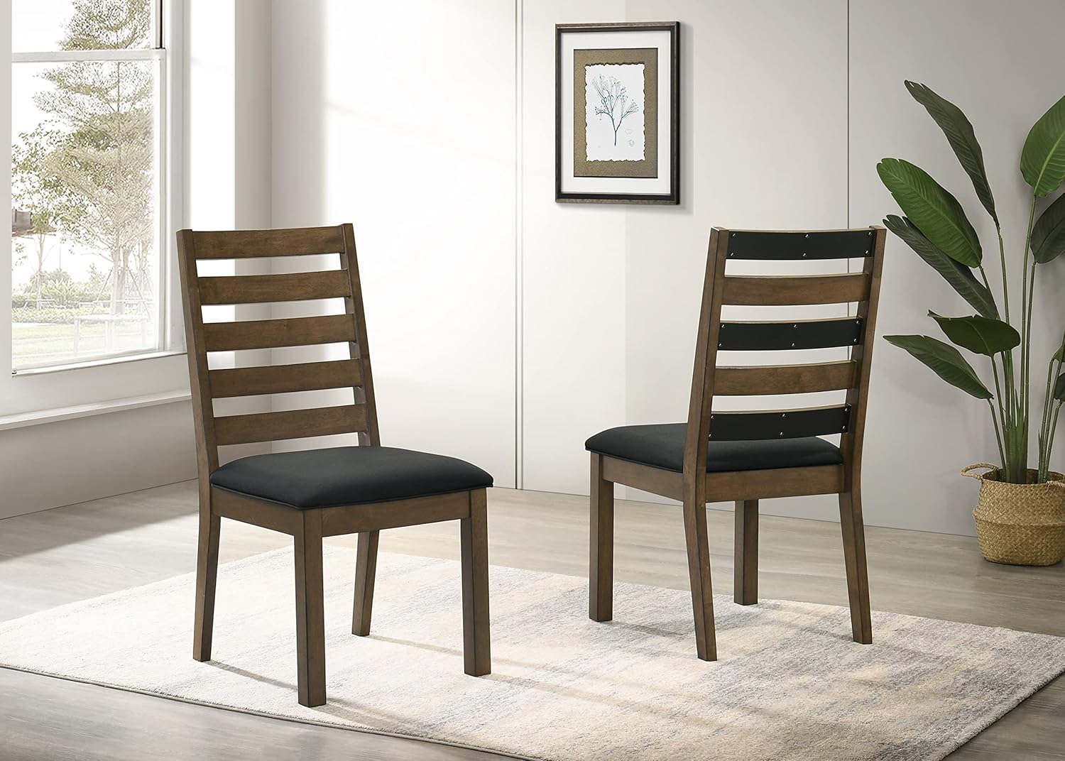 Dining Chairs Set of 8, Dining Room Chairs with Solid Wood Legs, Kitchen Chairs with Cushion (Style2, Set of 8)
