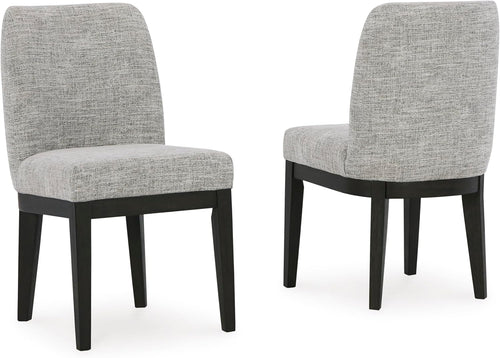 Liveasy Furniture Contemporary Armless Dining Chairs Set of 2, Oak Finish – main product photo