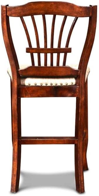 Liveasy Furniture Counter Height Bar Stools Set of 2, Nailhead Trim – detail view 2