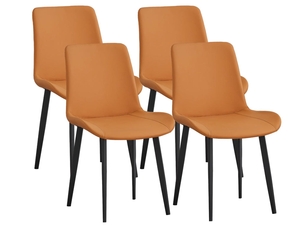 Liveasy Furniture Mid-Century Dining Chairs Set of 4, Premium Faux Leather – photo 10 of 18