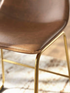 Liveasy Furniture Mid-Century Modern Bucket Seat Dining Chairs Set of 2, Toast – detail view 8