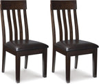 Liveasy Furniture Modern Farmhouse Dining Chairs Set of 2, Faux Leather – main product photo