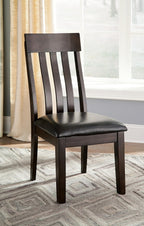 Liveasy Furniture Modern Farmhouse Dining Chairs Set of 2, Faux Leather – detail view 7
