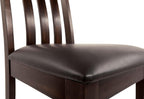 Liveasy Furniture Modern Farmhouse Dining Chairs Set of 2, Faux Leather – detail view 5