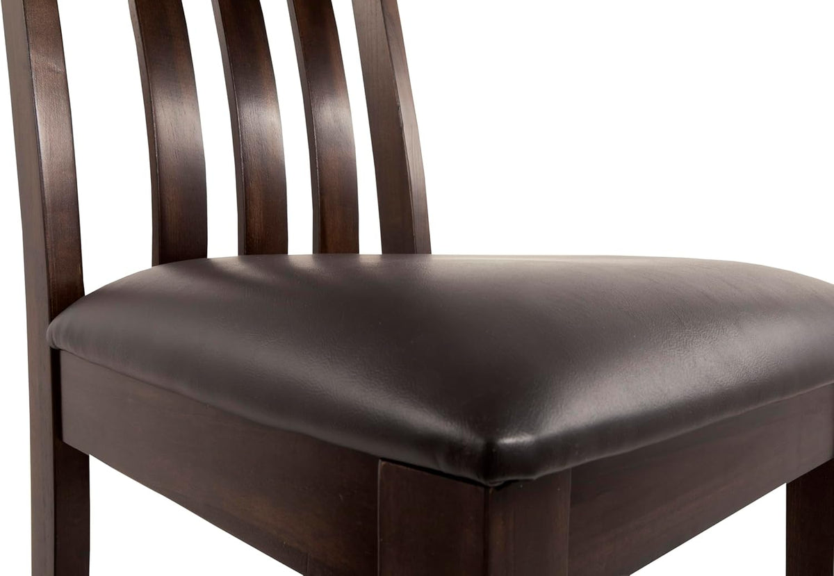 Liveasy Furniture Modern Farmhouse Dining Chairs Set of 2, Faux Leather – detail view 5