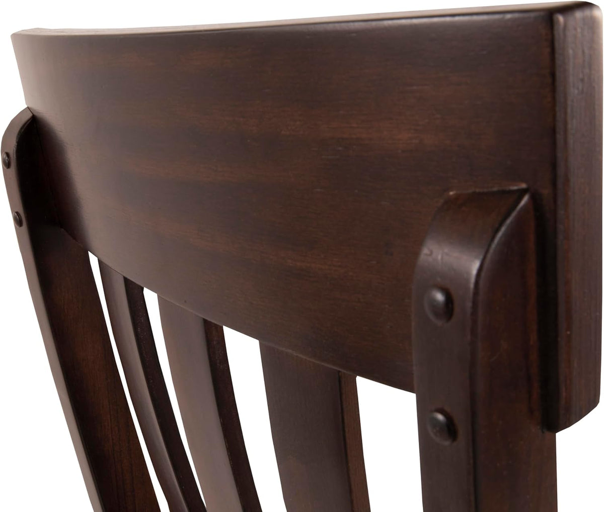 Liveasy Furniture Modern Farmhouse Dining Chairs Set of 2, Faux Leather – detail view 6