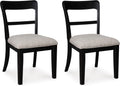 Liveasy Furniture Traditional Farmhouse Dining Chairs Set of 2, Black Bistro – main product photo