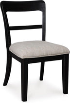Liveasy Furniture Traditional Farmhouse Dining Chairs Set of 2, Black Bistro – detail view 4