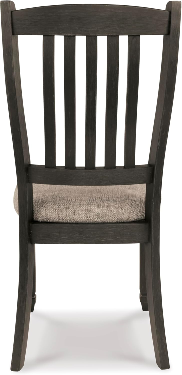 Liveasy Furniture Urban Farmhouse Upholstered Dining Chairs Set of 2, Slat Back – detail view 5